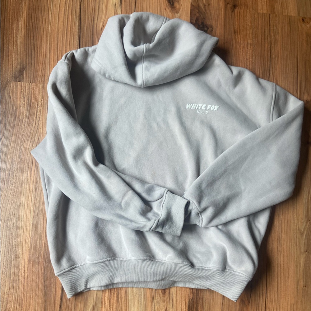 Gray White Fox Hoodie